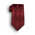 Maroon Argyle Silk Tie